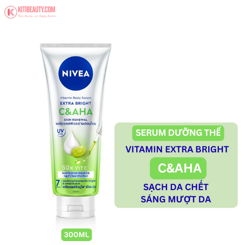 Tinh Chất Dưỡng Thể NIVEA Vitamin Extra Bright C&AHA Dưỡng Sáng & Làm Sạch Da Chết (300 ml)